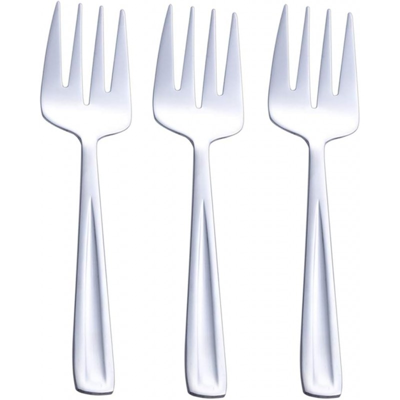 GoGeiLi Stainless Steel Large Serving Fork Set, 9.5-inch Big Serving Fork for Party, Banquet, Buffet, Dishwasher Safe, Set of 3