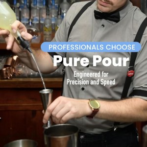 The Pure Pour Liquor Bottle Pourers - Leak-Proof Pour Spouts with Dust Caps – Fits Most Alcohol, Syrup, Olive Oil & Vinegar Bottles – Dishwasher Safe - 50 Pack