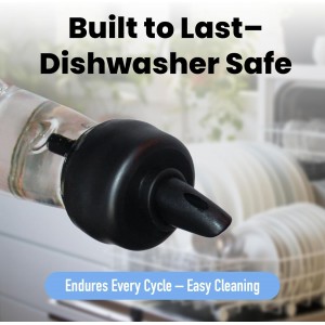 The Pure Pour Liquor Bottle Pourers - Leak-Proof Pour Spouts with Dust Caps – Fits Most Alcohol, Syrup, Olive Oil & Vinegar Bottles – Dishwasher Safe - 50 Pack