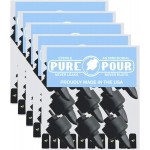 The Pure Pour Liquor Bottle Pourers - Leak-Proof Pour Spouts with Dust Caps – Fits Most Alcohol, Syrup, Olive Oil & Vinegar Bottles – Dishwasher Safe - 50 Pack