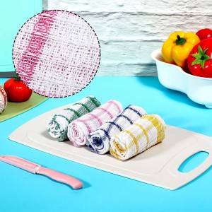 Boao 12 Pieces Kitchen Dish Cloths, Cotton, 4 Color, Square, 12