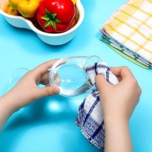 Boao 12 Pieces Kitchen Dish Cloths, Cotton, 4 Color, Square, 12