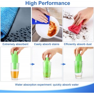 12Pcs Premium Microfiber Cleaning Cloth, Highly Absorbent Household Cleaning Supplies - for Kitchen Towels, Dish Cloths, Dust Rag