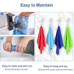 12Pcs Premium Microfiber Cleaning Cloth, Highly Absorbent Household Cleaning Supplies - for Kitchen Towels, Dish Cloths, Dust Rag