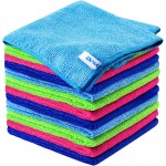 12Pcs Premium Microfiber Cleaning Cloth, Highly Absorbent Household Cleaning Supplies - for Kitchen Towels, Dish Cloths, Dust Rag