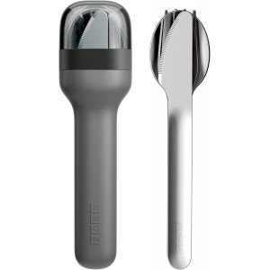 ZOKU Pocket Utensil Set, Charcoal - Stai...