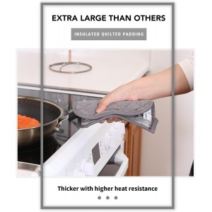 Joyhalo 4 Pack Pot Holders for Kitchen Clearance, Hot Pads for Kitchen, Countertops, Oven Pot Holders Bulk, Potholders Sets for Kitchens Heat Resistant, Grey