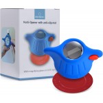 Remedic Medicine Bottle Opener with Magnifier & LED Light – Easy Grip Aid for Weak Hands – Non-Slip Mat for One-Handed Use – Arthritis-Friendly Multi-Opener – Senior Care Tools