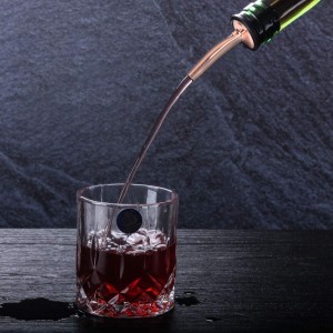 Bottle Pourers-10 Pcs Stainless Steel Wine Liquor Bottle Pourer Spout with Covers,Liquor Pourers Tapered Spout,for Oil,Wine,Vinegar and Liquid(Rose Gold+Dust Caps)