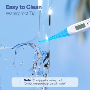 Boncare 10 Seconds Oral Thermometer for Adults and Kids - Accurate & Safe Rectal Thermometer for Baby with Fever Alarm, Digital Thermometer (Light Blue)