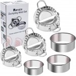 Dumplings Maker Set, Stainless Steel Dumpling Molds and Skin Maker