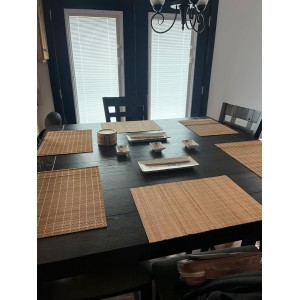 Dining Table Placemat, Heat-Resistant Place Mat Stain Resistant Anti-Skid Washable Bamboo Table Mat Placemat Kitchen Table mat