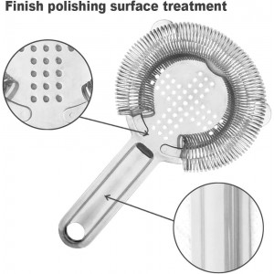 Hawthorne Cocktail Strainer - Stainless Steel Bar Strainer for Bartending, Bar Tool Drink Strainer for Bartenders and Mixologists