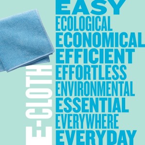 E-Cloth Microfiber Cloth, World's Leading Premium Microfiber Cleaning Cloth, Twice as Durable as Competition, 1 Year Guarantee, Ideal for Kitchen, Countertops, Sinks, and Bathrooms, Blue, 4 Pack
