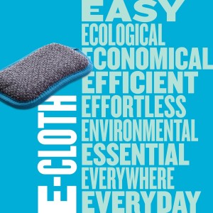 E-Cloth Washing Up Scrub Pad - Microfiber Sponge for Cleaning, Reusable Kitchen Sponge for Dishes & Sink, Non Scratch, Multi Purpose Scrubber, Machine Washable - 4 Pack