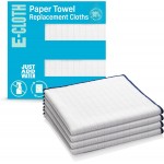 E-Cloth Reusable Paper Towel Replacement Cloth, Premium Microfiber Cleaning Cloths Ideal for Cleaning Up Spills on Countertops, Alternative to Paper Towels, 100 Wash Guarantee, 4 Count