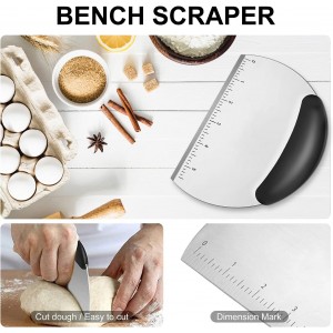 Pastry Cutter, Biscuit Cutter, Dough Scraper, Silicone Baking Mats, Stainless Steel Pastry Blender Set, Dough Cutter Biscuit Cutter Baking Pastry Mat Dough Blender Tools & Pastry Utensils (5 Pcs/Set)