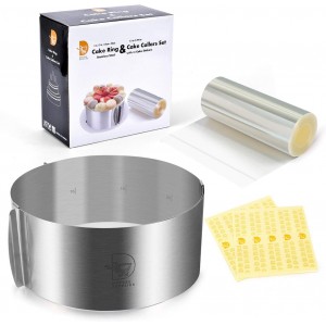 Adjustable Stainless Steel Cake Ring & A...