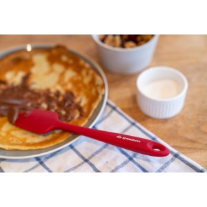 KITCHENLOVE Premium 600°F Heat Resistant 5 Piece Silicone Spatula Set for Baking, Cooking, Mixing - Non-Stick with High Grade S-Iron Steel Core - One Piece Seamless Design - BPA Free (Red)