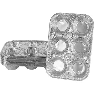 PLASTICPRO Aluminum Foil Muffin Pans Reu...
