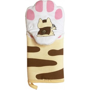 Oven Mitts Kitchen Cooking Baking Heat Resistant Cat Glove, 1 Pair Claw