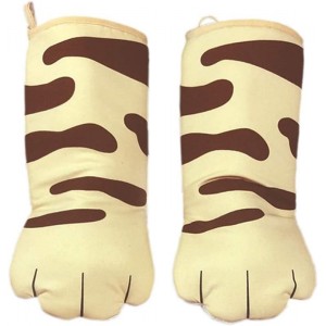 Oven Mitts Kitchen Cooking Baking Heat Resistant Cat Glove, 1 Pair Claw