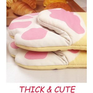 Oven Mitts Kitchen Cooking Baking Heat Resistant Cat Glove, 1 Pair Claw