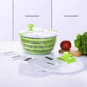7 in 1 Multifunction Kitchen Gadget set 4L Salad Spinner Vegetable Dryer Grater Slicer