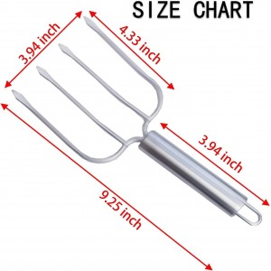 Stainless Steel Poultry Lifters Set of 2.Meat Fork, Roaster Poultry Fork, Carving Forks, Transfer Chicken or Ham Easily