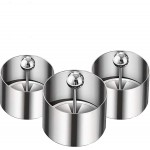 Set of 3 - Round Stainless Steel Cake Rings, Mousse Cake Ring Mold with Press Set