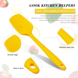Patelai Silicone Spatulas, 7 Pieces 8.2 Inch Small Rubber Spoon Non Stick Kitchen Christmas Spatulas Heat Resistant Flexible Scrapers Baking Tool for Cooking, Mixing, Baking Tools