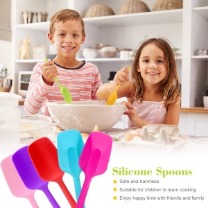 Patelai Silicone Spatulas, 7 Pieces 8.2 Inch Small Rubber Spoon Non Stick Kitchen Christmas Spatulas Heat Resistant Flexible Scrapers Baking Tool for Cooking, Mixing, Baking Tools