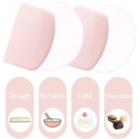Dough Bowl Scraper Silicon Pastry Scrapers Home Kitchen Food Grade PE Backing Dough Blenders Hard Cutter for Cooking Bread Cake Mixing Pastry Dough Scrapers 4 Packs