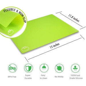 Flexible Plastic Cutting Boards for Kitchen, Upgrade Nonslip Cutting Board Set of 4, BPA-Free, Dishwasher Safe