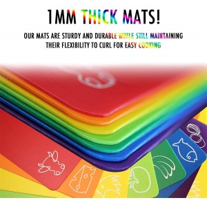 Flexible Plastic Cutting Boards for Kitchen, Upgrade Nonslip Cutting Board Set of 4, BPA-Free, Dishwasher Safe