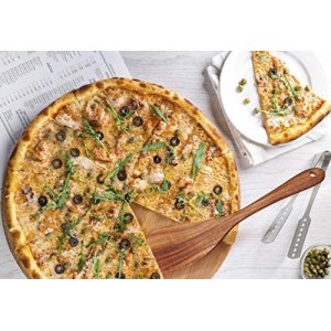 Wooden Spatula Nonstick Turner Acacia Wood, Right Long Handle Flat Frying Spatulas Handmade for Mother Wife Grandma Her Kitchen Gift, Ideal Cookware Utensils for Cooking Eggs, Fish, Pancakes