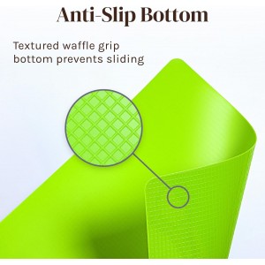 Cooler Kitchen Wooden Cutting Boards for Kitchen with 6 Flexible Plastic Mats - Meal Prep and Serving, Easy Clean Bamboo Cutting Board and Dishwasher Safe Plastic - Large Wood Cutting Board Set