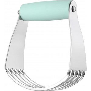 Spring Chef Medium Dough Blender - Stainless Steel Pastry Cutter Tool For Baking w/Thick Sharp Blades - Butter & Dough Cutter - Pastry Blender for Easy Mixing - Dishwasher Safe Kitchen Gadgets - Mint