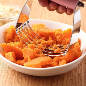 Spring Chef Medium Size Dough Blender For Baking, Stainless Steel Dough Cutter Tool, Manual Pastry Cutter Tool with Sharp & Thick Blades, Dishwasher Safe Pastry Blender for Easy Mixing - Pink Lemonade