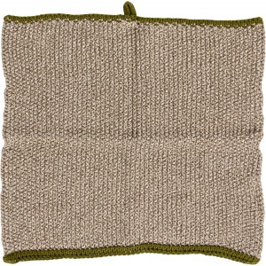 Creative Co-Op Square Cotton Knit (Set of 2) Dish Cloth, Multi (DF3785)