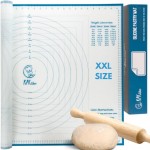 XXL Silicone Pastry Mat – Non-Slip, Easy-Clean Rolling Mat for Dough, Cookies, Pie, Bread, Pizza & Fondant – Extra Large 23.5” x 31.5” Baking Mats Board with Printed Measurements & Conversion Chart
