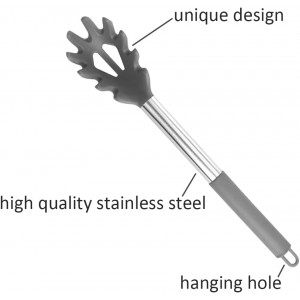 Silicone Pasta Fork, Spaghetti Server, Professional Pasta Server Spoon Heat Resistant Noodle Spoon, Spaghetti Strainer Best Cooking Tools
