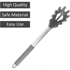 Silicone Pasta Fork, Spaghetti Server, Professional Pasta Server Spoon Heat Resistant Noodle Spoon, Spaghetti Strainer Best Cooking Tools