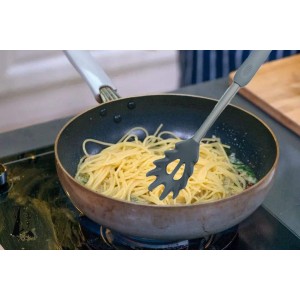 Silicone Pasta Fork, Spaghetti Server, Professional Pasta Server Spoon Heat Resistant Noodle Spoon, Spaghetti Strainer Best Cooking Tools