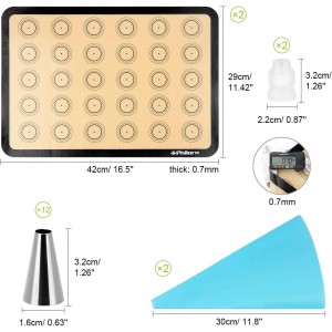 Philorn Silicone Baking Mat Set, 16.5