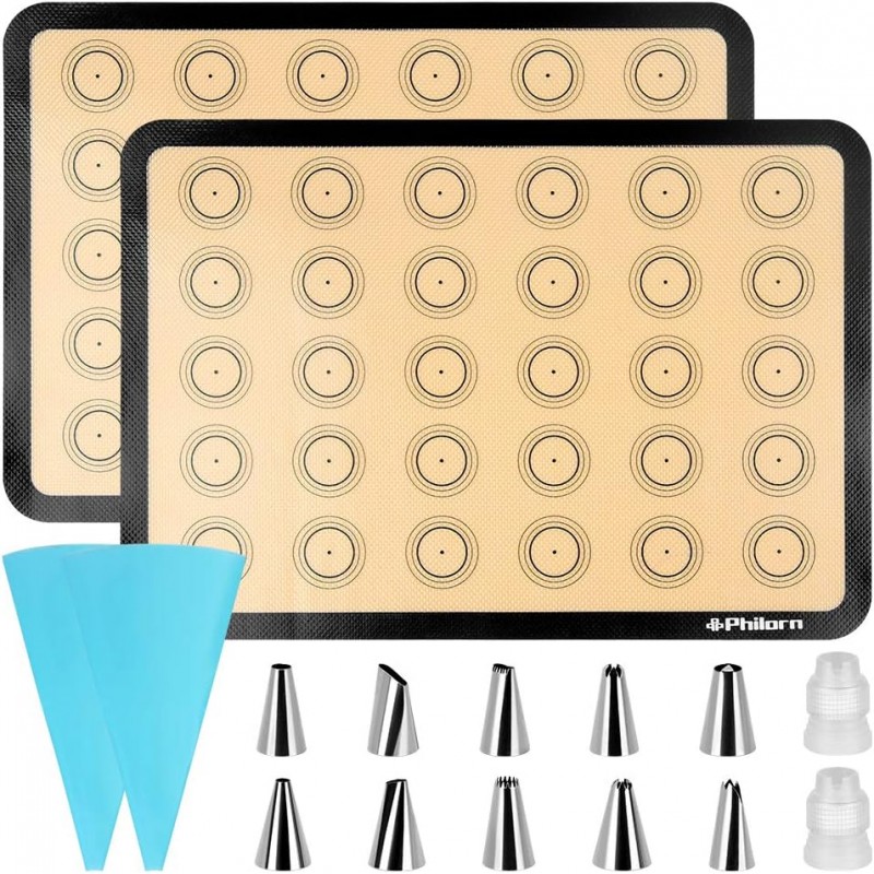 Philorn Silicone Baking Mat Set, 16.5