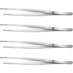 Yaomiao 4 Packs Bar Tweezers Long Garnish Tongs Bar Tweezers Stainless Steel Korean Bbq Tongs for Bartender Cocktail Cooking Food(Silver,8 Inch)