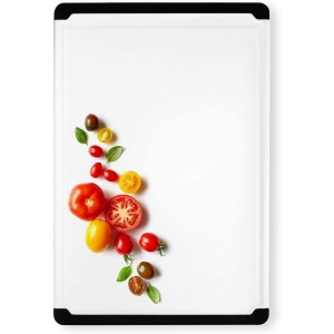 Extra-Large Cutting Board for Kitchen, 18” Reversible Cutting Board with Juice Groove, Dishwasher Safe Plastic Chopping Board Non-Slip Grip for Meal Prep, Meat, Vegetables, and Everyday Cooking