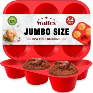 Walfos Silicone Texas Muffin Pan Set- 6 ...