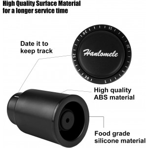 [2 PACK]Wine Bottle Stoppers, Reusable Wine Stoppers, Vacuum Wine Preserver with Time Scale Record, Wine Savers Vacuum Pump Corks Keep Wine Really Fresh, Best Gift Accessories.